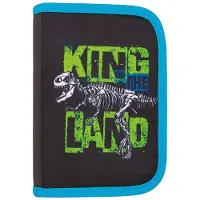 Oxybag Federmäppchen, 1 Stück, 2 Fächer, gefüllt mit Premium-Dinosaurier-Motiven