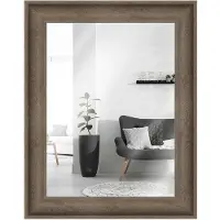 MendeFrames Wandspiegel Kunststoff Holzoptik 30x90 cm braun H230