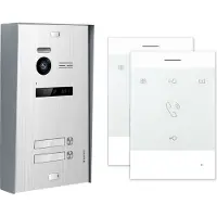 Balter EVO Aufputz Silber 2-Draht BUS Talk Analoge Sprechstelle Türsprechanlage Set 2 Familienhaus
