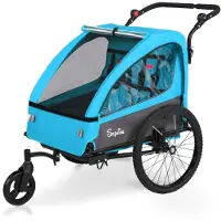 Sepnine BT920 Kinder-Fahrradanhänger – 2 Kinder, Faltbar - Blau