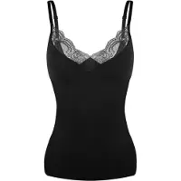 Magic bodyfashion Shirttop , Damen, Gr. XL, schwarz, Web, Obermaterial: 83% Polyamid, 17% Elasthan, Rundhals, Tops Shirttop