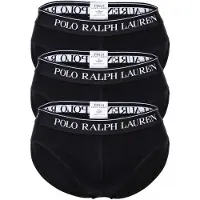 Ralph Lauren für Herren. 714835884002 Packung mit 3 schwarzen Slips (M), Heimtextilien, Baumwolle