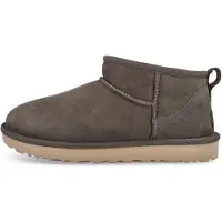 Ugg für Damen. 1116109 Lederstiefeletten Classic Ultra Mini braun grünlich braun (37), Wohnung, Keine, Lässig