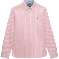 Superdry für Herren. M4011100A Schickes rosa Oxford-Hemd (M), Lässig, Baumwolle, Klassisch, Langarm