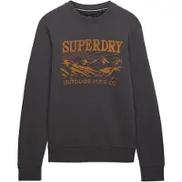 Superdry für Herren. M2014495A Braunes Retro-Outdoor-Sweatshirt (S), Lässig, Baumwolle