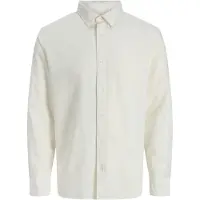 Jack & Jones Langarmhemd "JJEBREEZE LINEN BLEND SHIRT L/S SN" mit Knopfleiste