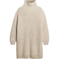 Superdry für Damen. W8011763A Beigefarbenes, klobiges Kleid (S), Lässig, Acryl, Langarm