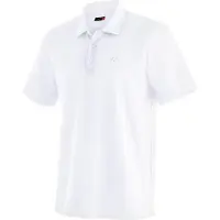 Maier Sports Poloshirt "Ulrich", Herren, Gr. 3XL, weiß, 100% Polyester, Rundhals, Shirts Poloshirt, Herren Polo kurzarm, leichtes Shirt, Funktionsshirt mit Kragen Reg Fit