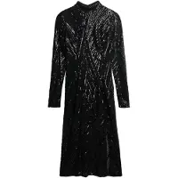 Superdry für Damen. W8012034A Offenes Kleid schwarz (XS), Party, Polyester, Langarm