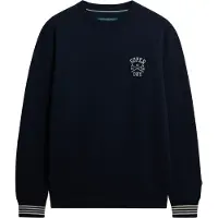 Superdry für Herren. M2014281A Athletic Club Crew Sweatshirt navy (S), Lässig, Baumwolle, Marine