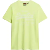 Superdry für Herren. M1012119A Fluor gelb Vintage-T-Shirt (L), Lässig, Baumwolle, Kurzarm