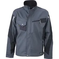 James & nicholson Arbeitsjacke JN821 Gr. L grau/schwarz