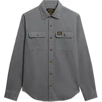 Superdry für Herren. M4010723A Trailsman blaues Hemd (L), Lässig, Baumwolle, Langarm