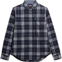 Superdry für Herren. M4011047A Lumberjack-Hemd blau (XL), Lässig, Baumwolle, Langarm