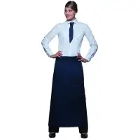 Karlowsky Fashion Karlowsky Ibiza Bistroschürze, 110 x 90 cm, Schürze mit durchgehendem Band aus Schürzenstoff, mit Nahtsicherung, Farbe: marine