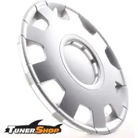 Tunershop 4 Radkappen Radzierblenden 16 Zoll Alfa silber kompatibel mit Audi Daewoo Hyundai Lexus Nissan Seat Toyota