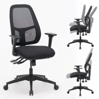 EUAKT GmbH Bürostuhl ergonomisch, Schreibtischstuhl mit verstellbarer Sitztiefe, Rückenlehnenhöhe & Sitzhöhe, verstellbarem Rückenlehnenwinkel, Sitzneigefunktion