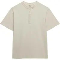 Superdry Classic Cotton Lin Grandad Kurzarm-t-shirt