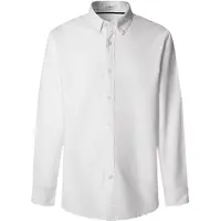 Pepe Jeans für Herren. PM3090816 Hemd Cluny weiß (M), Lässig, Baumwolle, Langarm