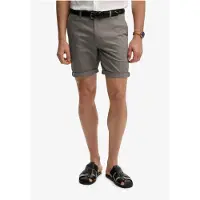 Superdry für Herren. M7110486A Premium Regular Regular kurze Chino grau (34), Lässig, Baumwolle