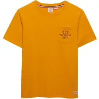 Superdry für Damen. W1011863A Vintage Prep Pocket T-shirt gelb (M), Lässig, Baumwolle, Kurzarm
