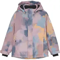 Color Kids Ski Jacket - AOP weiss/pink/grau 98