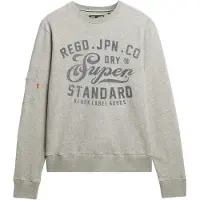 Superdry für Herren. M2014298A Industrial Entspanntes graues Sweatshirt (XXL), Lässig, Baumwolle