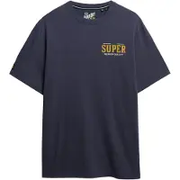 Superdry für Herren. M1012261A Tap Room T-Shirt in Übergröße navy (L), Lässig, Baumwolle, Langarm, Marine