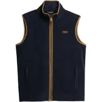 Superdry für Herren. M5012157A Estate Fleece-Weste Eclipse navy (S), Lässig, Polyester, Marine