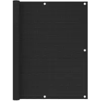 OEM Balkonüberdachung - 120 x 400 cm - Schwarz - HDPE - Privatschutz - 160 g/m² - UV- und Schimmelbeständig - Wind- und wasserfest - inkl. 12m Befestigungsdraht - Balkondecke
