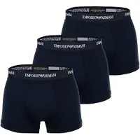 Emporio Armani für Herren. EM000259_AF14132 Set mit 3 marineblauen Boxershorts (S), Schwarz, Heimtextilien, Synthetisch