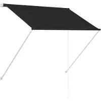 OEM Handgefertigtes Zelt - 100 x 150 cm - Anthrazit - Verstellbares Sonnenschirm für Fenster & Balkon - UV-beständig & wasserabweisend - Modernes Design - Stahlrahmen