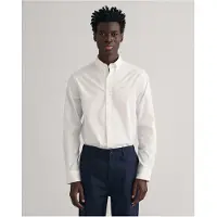 Gant für Herren. 3000300 Pinpoint Oxford Regular Fit Hemd weiß (L), Lässig, Baumwolle, Langarm