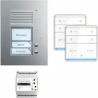 TCSS PSU2320-0000 audio:pack AP für 2 Wohneinheiten, mit Außenstation PUK 2 Klingeltasten + 2x Freisprecher ISW6010 + Steuergerät BVS20 PSU23200000