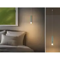 Meine Wunschleuchte 2in1 Akku LED Hängelampe einflammig & Taschenlampe Grün Touch dimmbar, Ø3,8cm