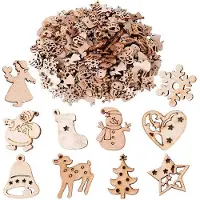 OEM Holzhänge für Weihnachtsdekoration, 200 Stück, Holz, Weihnachten, Geschenke, Bastelwerk, Dekoration, Geschenkboxen, Adventskalender
