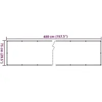 OEM Wasserdichter Balkonüberdachung 75x400 cm - Beige - Oxford-Stoff mit PolyurethanBeschichtung - Privatschutz & Windabweiser - UV-beständig - inkl. 12m Seil - Luxus-Balkonrollo