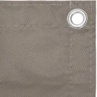 OEM Balkon-Schirm 120x600 cm - Privatschirm - Oxford-Stoff - Taupe - Wind- und UV-beständig - Hoch - Luxe