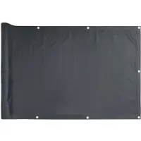 OEM Balkonrollo - 120x500 cm - Oxford Stoff - Anthrazit - Wetterfest - Hochschutzrollo - inkl. 24m Seil