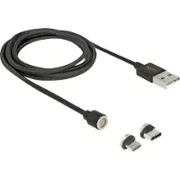 DeLOCK 85723, 1,1 m, USB A, USB C/Micro-USB B, USB 2.0, 0,48 Gbit/s, Schwarz