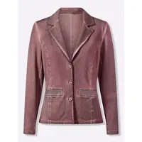 HEINE Sweatblazer "Sweatblazer", Damen, Gr. 48, rosa (bordeaux), 95% Baumwolle, 5% Elasthan, Blazer Sweatblazer