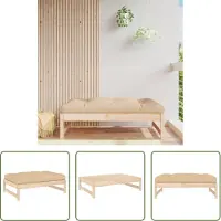 The Living Store Gartenhocker 120x80 cm Massivholz Kiefer