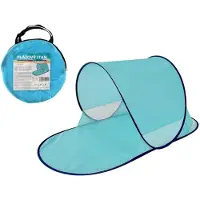 Teddies Strandzelt mit UV-Filter 30, ovaler Boden, blau