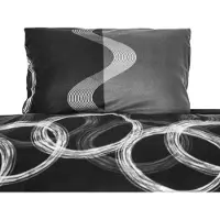 COFI Fleece-Bettwäsche mit Reißverschluss in Grau Kissen- und Deckenbezug 100% Polyester 135x200 cm