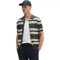Marc O'Polo Marc OPolo Kurzarmhemd Kurzarm-Strickshirt regular in Häkel-Optik