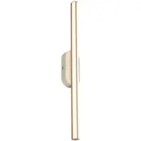 Briloner LED-Wandleuchte Ruth, hellgrau/braun, Höhe 60 cm, 3.000 K