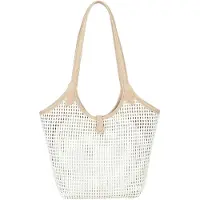 Gallantry Paris Gallantry, Damen-Shopper in Bastoptik mit langen Griffen Chic, Taupe
