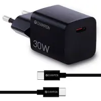 Champion Ladegerät 30 W + USB-C-Kabel Schwarz