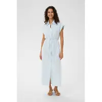 Saint tropez Midikleid SAINT TROPEZ "Damen Kleid ElmikoSZ", Damen, Gr. M, N-Gr, blau (cerulean ice stripe), Obermaterial: 100% Baumwolle CO., Kleider Midikleid