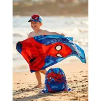 Marvel Strandset mit Handtuch, Kappe & Turnbeutel, Blau